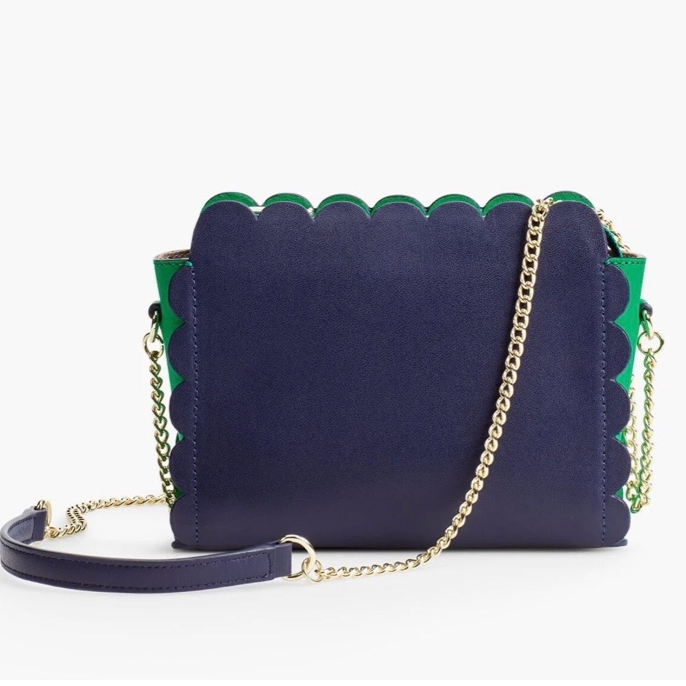 Talbots PLANO SCALLOPED-LEATHER CROSSBODY BAG